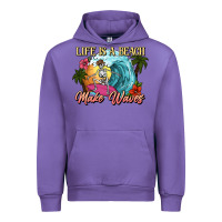 Tulip Life is a beach make waves skeleton Urban Hoodie - NancyCooperArtShop