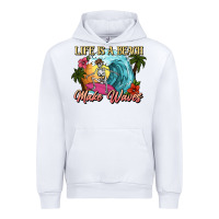 White Life is a beach make waves skeleton Urban Hoodie - NancyCooperArtShop