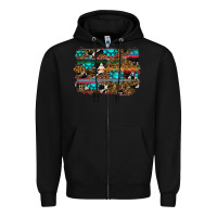 Black western background Zipper Hoodie - RanaPortraitStore