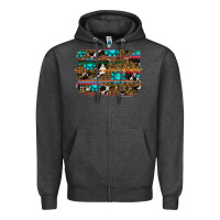 Charcoal Heather western background Zipper Hoodie - RanaPortraitStore