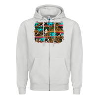 Dove Grey western background Zipper Hoodie - RanaPortraitStore
