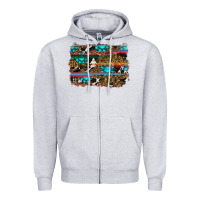 Heather Grey western background Zipper Hoodie - RanaPortraitStore