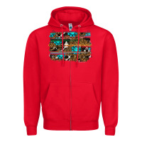 Red western background Zipper Hoodie - RanaPortraitStore