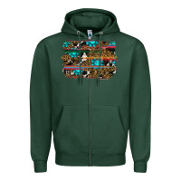 Sports Green western background Zipper Hoodie - RanaPortraitStore
