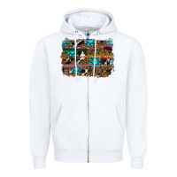 White western background Zipper Hoodie - RanaPortraitStore