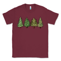 Burgundy christmas trees Classic Tee - MaliasSmallBusiness