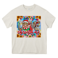 Cream Love Christmas highland cow Heavy Core Tee - CowhideDigitalArt