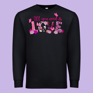 All You Need Is Love Valentine's Day Premium Sweatshirt Designed By Fadigitalartstudio