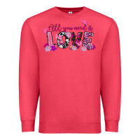 Cardinal all you need is love valentine's day Premium Sweatshirt - FaDigitalArtStudio