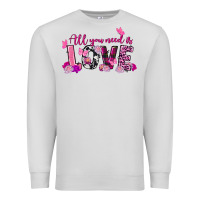 Dove Grey all you need is love valentine's day Premium Sweatshirt - FaDigitalArtStudio