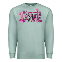 Seafoam all you need is love valentine's day Premium Sweatshirt - FaDigitalArtStudio