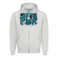 Dove Grey winter plaid cowhide pattern background Zipper Hoodie - RanaPortraitStore