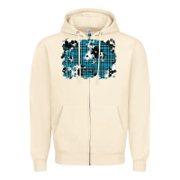 Sandshell winter plaid cowhide pattern background Zipper Hoodie - RanaPortraitStore