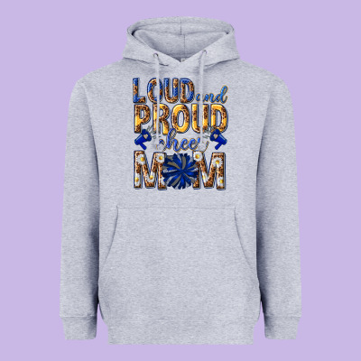Loud And Proud Cheer Mom Heavyweight Hoodie Designed By Texasbilliewilder