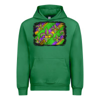 Emerald mardi gras fleur de lis background Urban Hoodie - Jasminsmagicworld