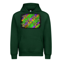Forest Green mardi gras fleur de lis background Urban Hoodie - Jasminsmagicworld