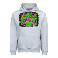 Heather Grey mardi gras fleur de lis background Urban Hoodie - Jasminsmagicworld