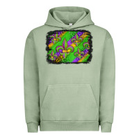Pigment Oil Green mardi gras fleur de lis background Urban Hoodie - Jasminsmagicworld