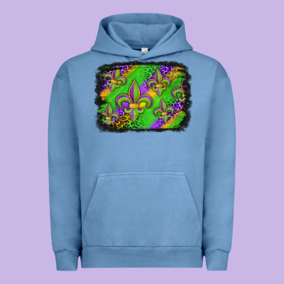 Mardi Gras Fleur De Lis Background Urban Hoodie Designed By Jasminsmagicworld