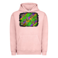 Pigment Salmon mardi gras fleur de lis background Urban Hoodie - Jasminsmagicworld