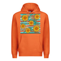 Carrot sunflower wood serape  leather seamless Premium Hoodie - AdoDesignShop