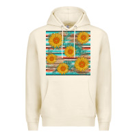 Tofu sunflower wood serape  leather seamless Premium Hoodie - AdoDesignShop