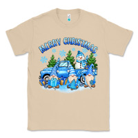 Mushroom merry christmas snowman gnomes truck Classic Tee - MaliasSmallBusiness