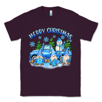 Plum merry christmas snowman gnomes truck Classic Tee - MaliasSmallBusiness