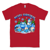Red merry christmas snowman gnomes truck Classic Tee - MaliasSmallBusiness