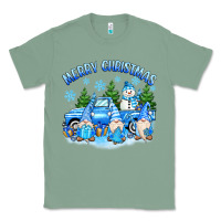 Sage merry christmas snowman gnomes truck Classic Tee - MaliasSmallBusiness