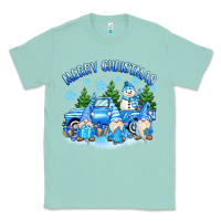 Seafoam merry christmas snowman gnomes truck Classic Tee - MaliasSmallBusiness