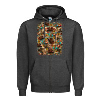 Charcoal Heather western  background Zipper Hoodie - RanaPortraitStore