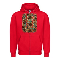 Red western  background Zipper Hoodie - RanaPortraitStore