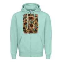 Seafoam western  background Zipper Hoodie - RanaPortraitStore