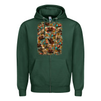 Sports Green western  background Zipper Hoodie - RanaPortraitStore