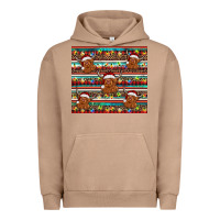 Pigment Burro christmas turquoise serape highland cow Urban Hoodie - BarkalooDesign
