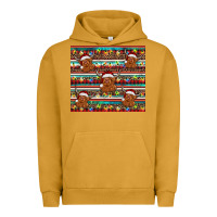 Pigment Peanut Butter christmas turquoise serape highland cow Urban Hoodie - BarkalooDesign