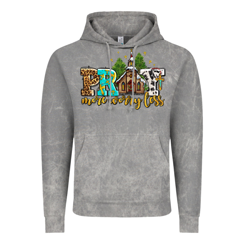 Pray More Worry Less With Church Vintage Hoodie by AdoDesignShop | Teevron