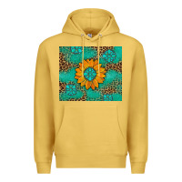 Antique Gold Sunflower Gemstone Leopard Premium Hoodie - Artiststas