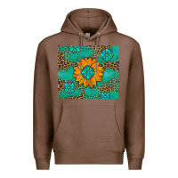 Chestnut Sunflower Gemstone Leopard Premium Hoodie - Artiststas