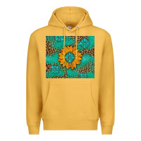 Mustard Sunflower Gemstone Leopard Premium Hoodie - Artiststas