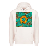 Pale Pink Sunflower Gemstone Leopard Premium Hoodie - Artiststas
