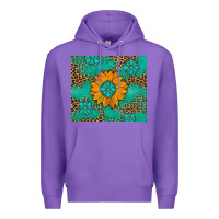 Purple Sunflower Gemstone Leopard Premium Hoodie - Artiststas