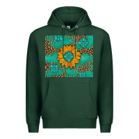 Sports Green Sunflower Gemstone Leopard Premium Hoodie - Artiststas