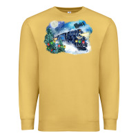 Antique Gold polar express winter Premium Sweatshirt - FaDigitalArtStudio
