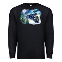 Black polar express winter Premium Sweatshirt - FaDigitalArtStudio