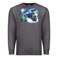Charcoal Heather polar express winter Premium Sweatshirt - FaDigitalArtStudio