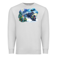 Dove Grey polar express winter Premium Sweatshirt - FaDigitalArtStudio