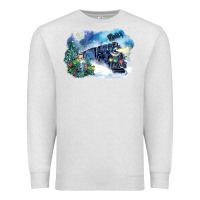 Oatmeal Heather polar express winter Premium Sweatshirt - FaDigitalArtStudio