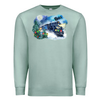 Seafoam polar express winter Premium Sweatshirt - FaDigitalArtStudio